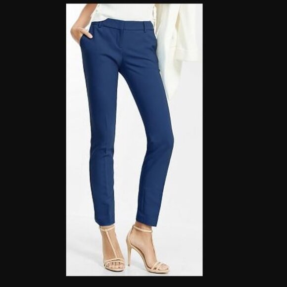 Express Columnist Ankle Low Rise Size 00 Short Hot Coral Stretch Pants - Picture 10 of 10